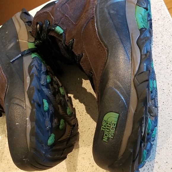 Northface Heat seekers brown/black leather/suede & rubber lace up boots EUC sz14 - Picture 4 of 8